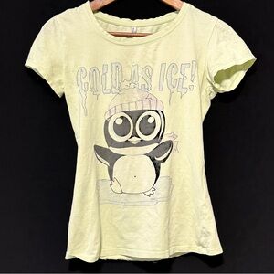 Y2K | FISHBONE | “COLD AS ICE!” PENGUIN GRAPHIC TEE  | XS